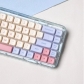 104+28 Cotton Candy PBT Dye-subbed XDA Keycap Set for Mechanical Keyboard English / Thai / Japanese / Russian / Arabic / French / German / Spanish